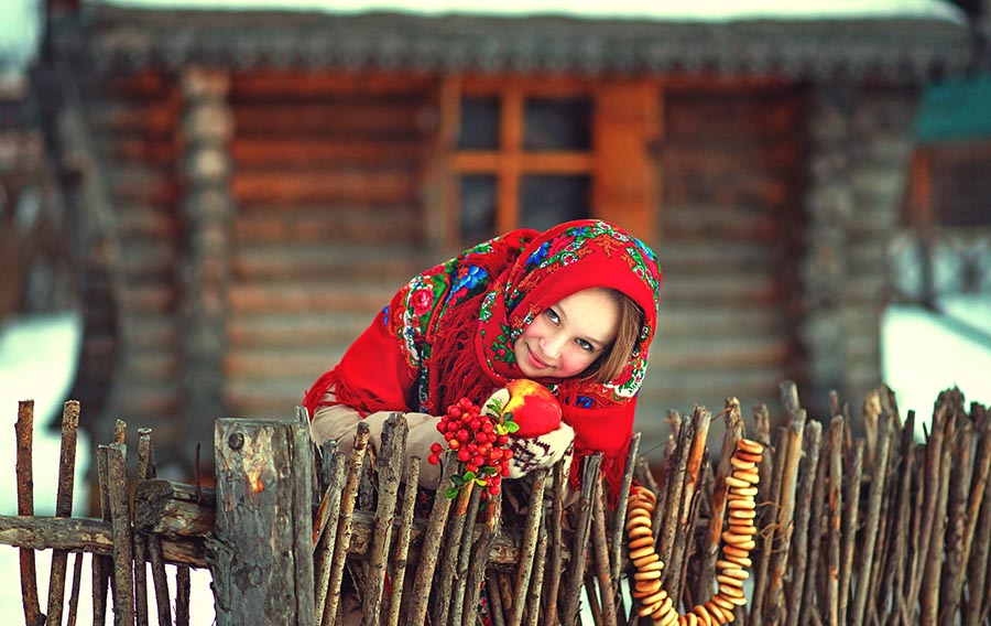 Sexy girl Women in Slavic costumes in Quanzhou